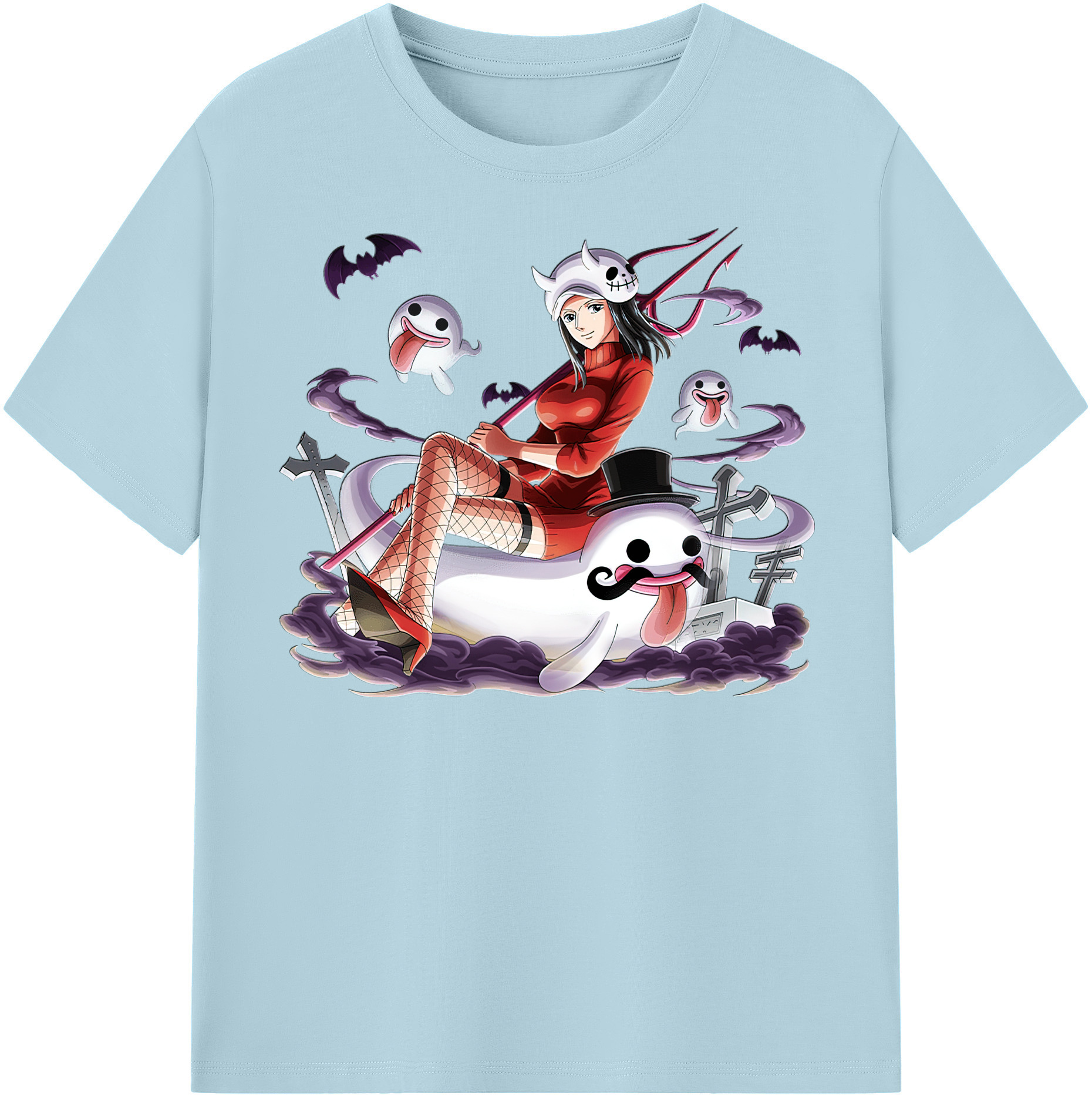 ワンピース ニコ・ロビン ONE PIECE Nico Robin 綿100％半袖Tシャツ（フロントプリント）